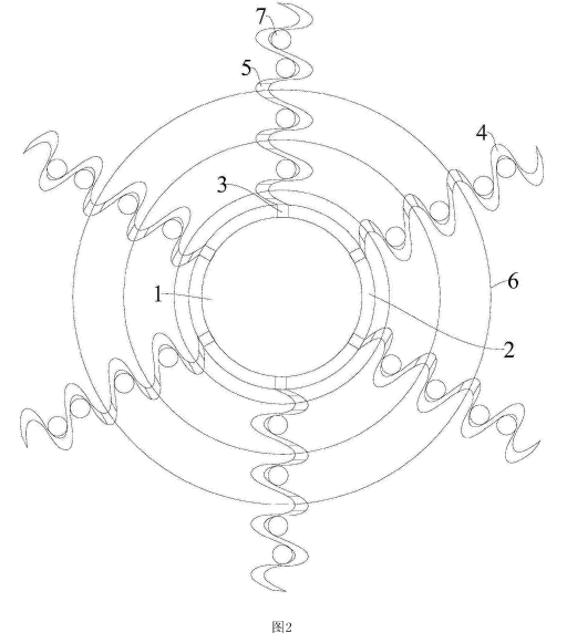 盐碱土壤型土壤治理宝颗粒的内部结构示意图